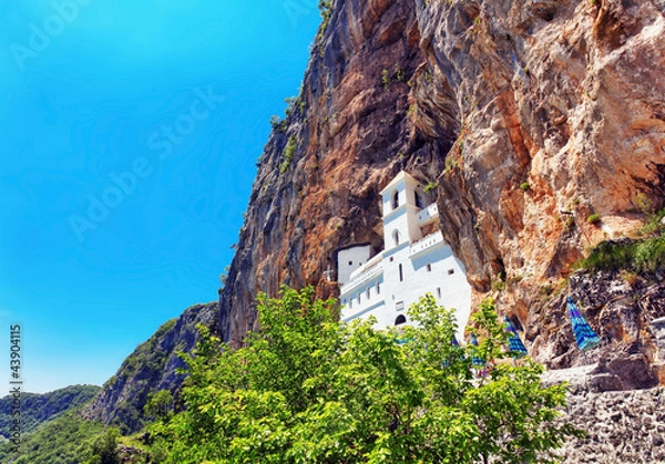 Fototapeta view on Ostrog ortodox monastery.