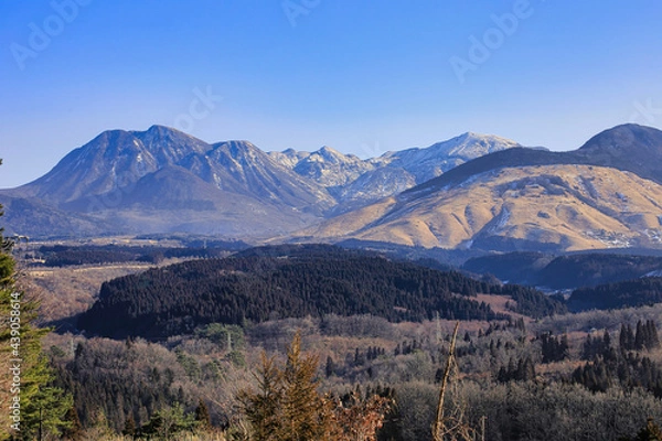 Fototapeta 初冬の九重連山