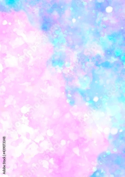 Obraz 幻想的なキラキラ水色の水彩テクスチャ背景