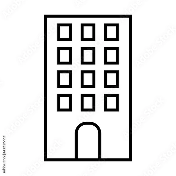 Fototapeta 建物のシンプルなベクターアイコン