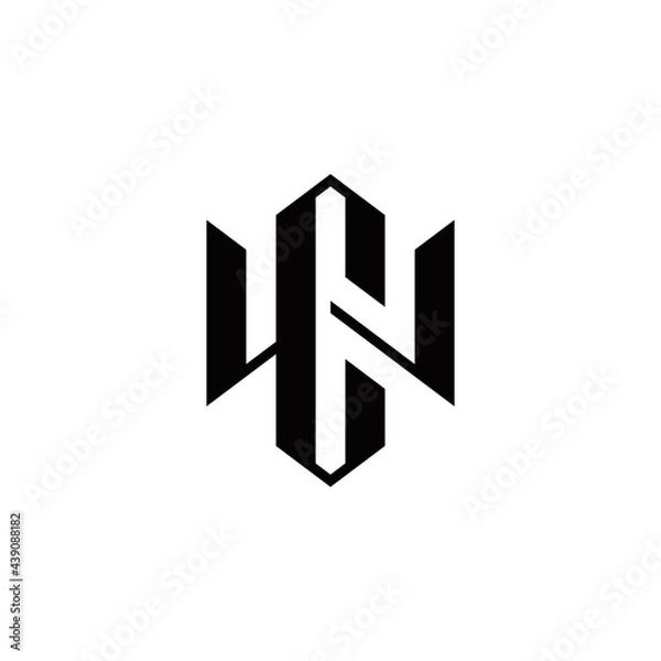 Obraz w c wc cw initial logo design vector template