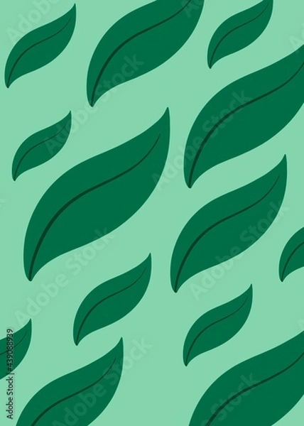 Fototapeta seamless pattern of leaves