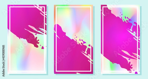 Fototapeta set of banners with splashes