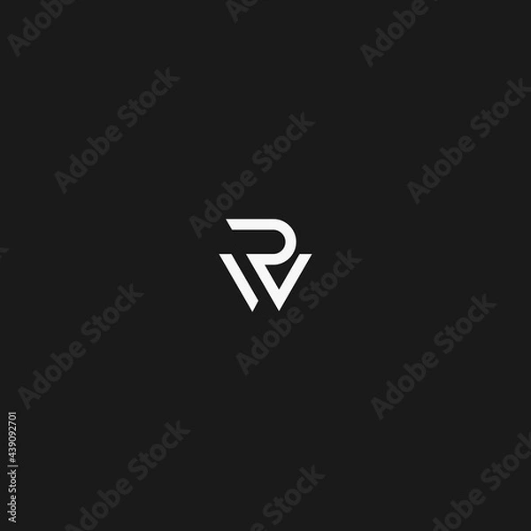 Obraz RV VR LOGO ICON SIMPLE VECTOR EDITABLE