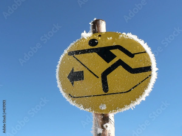 Obraz wegweiser zur loipe