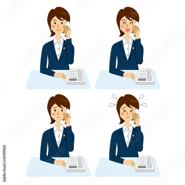 Obraz 電話応対をする弁護士の女