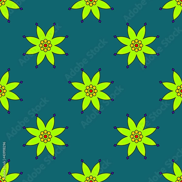 Obraz seamless background with flowers