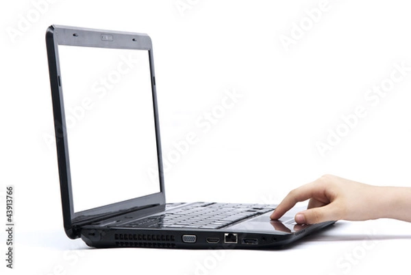 Obraz Hand Using Laptop Touchpad