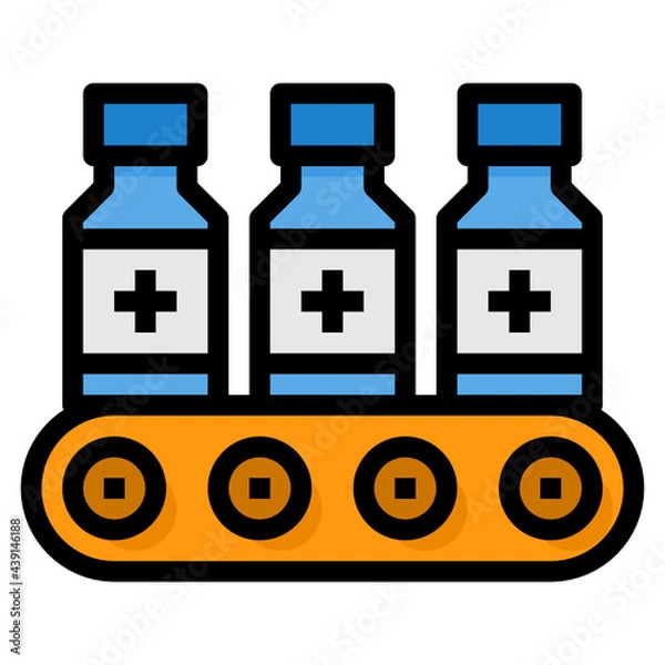 Obraz Manufacturing line icon