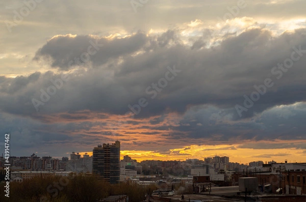 Obraz sunset over the city