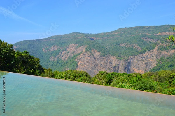 Obraz Infinity Pool Overlooking a Valley