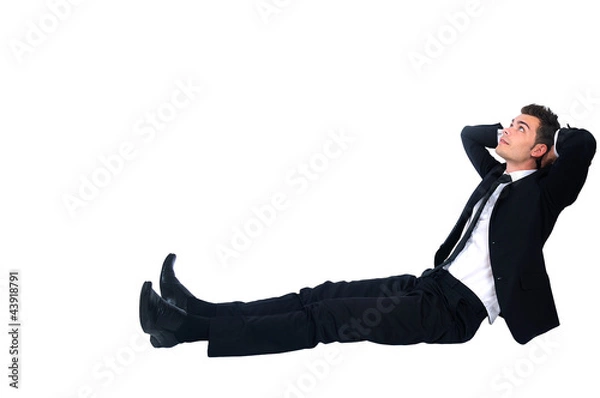 Obraz Isolated business man