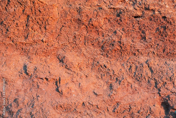 Fototapeta A cut of clay rock in a quarry.