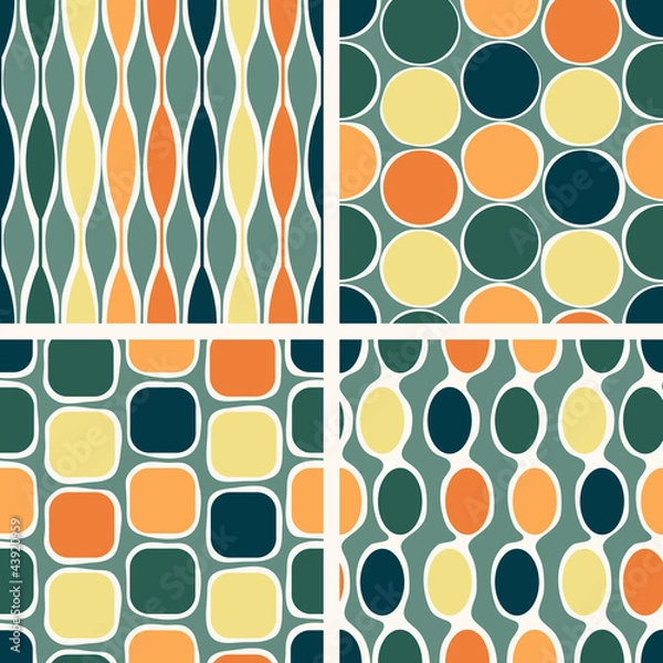 Fototapeta Seamless retro geometric pattern