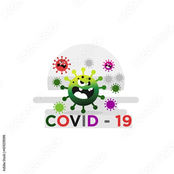 Fototapeta Corona virus logo is unique, simple and elegant