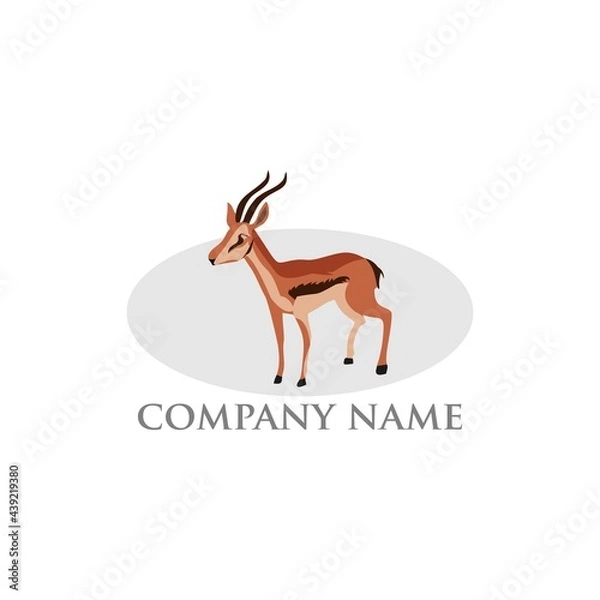 Fototapeta Deer vector logo is unique, simple and elegant
