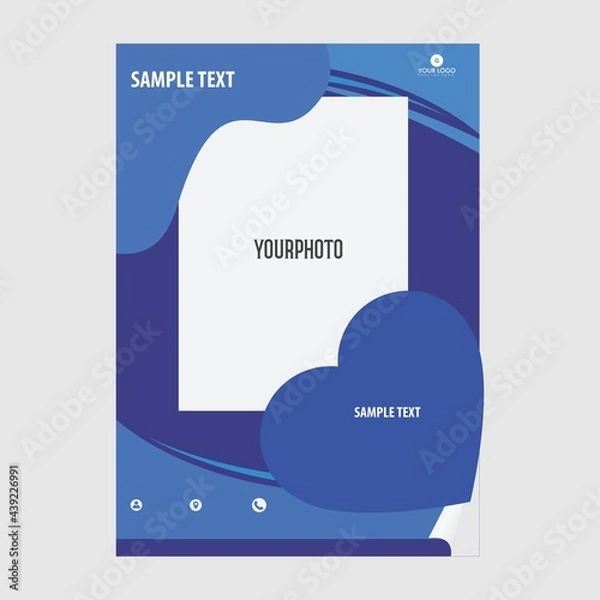 Fototapeta Simple and elegant flyer template design