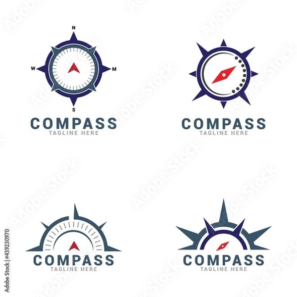 Obraz compass adventure logo icon vector template.