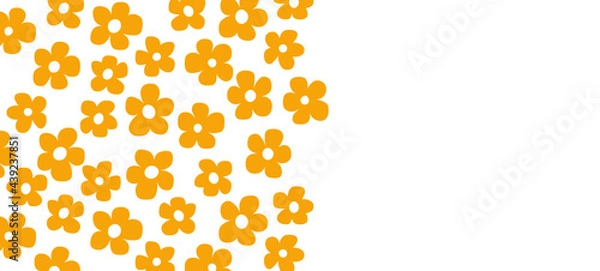 Fototapeta Happy birthday, holiday, celebration greeting and invitation card. Colorful floral banner with color flowers on white background. Layout template. Modern floral compositions with summer branches