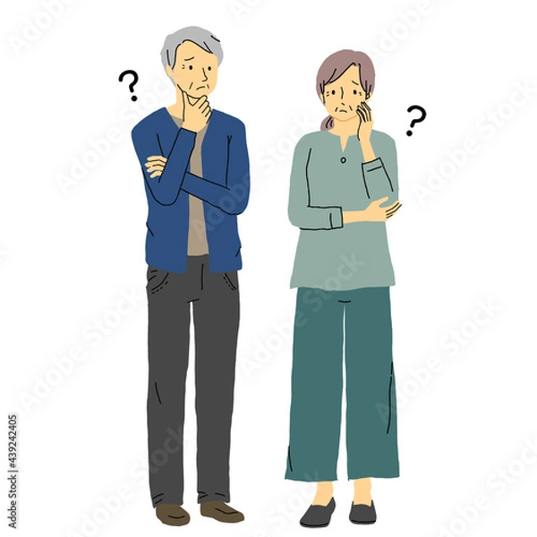 Fototapeta シニア夫婦の悩み