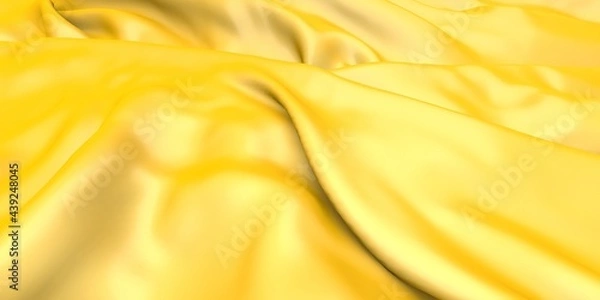 Fototapeta Golden silk elegant background. Texture of fabric