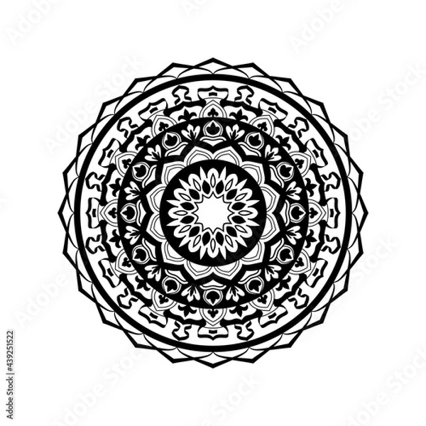 Obraz Hand drawn round Ornament Pattern Mandala Design