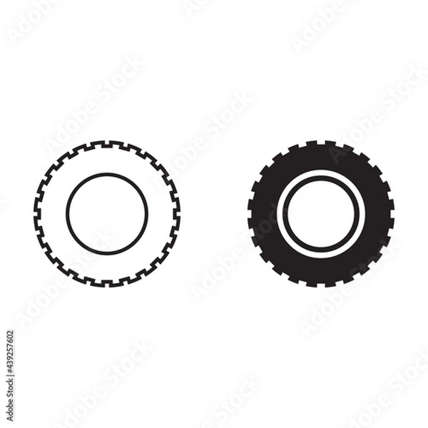 Obraz Tire vector icon