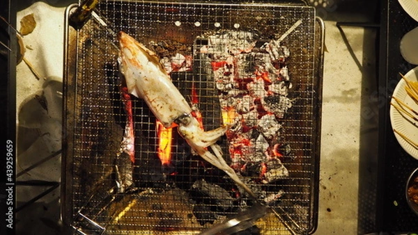 Obraz イカ焼き