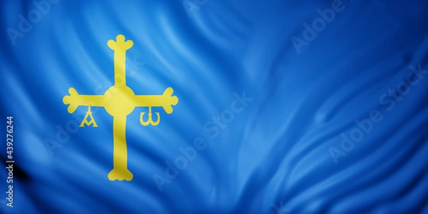 Obraz 3d Asturias region flag