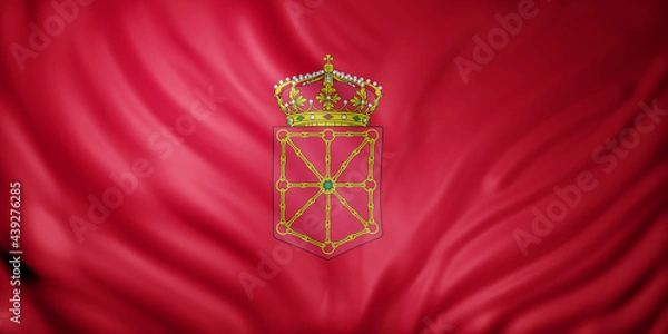 Obraz 3d Navarra region flag