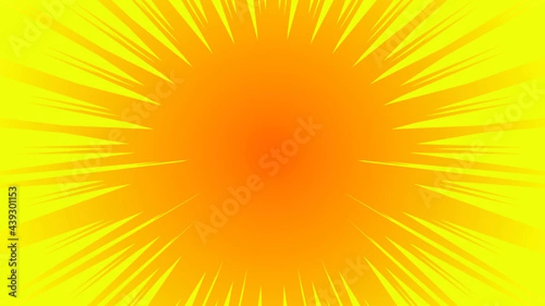 Obraz yellow explosion object in cartoon style