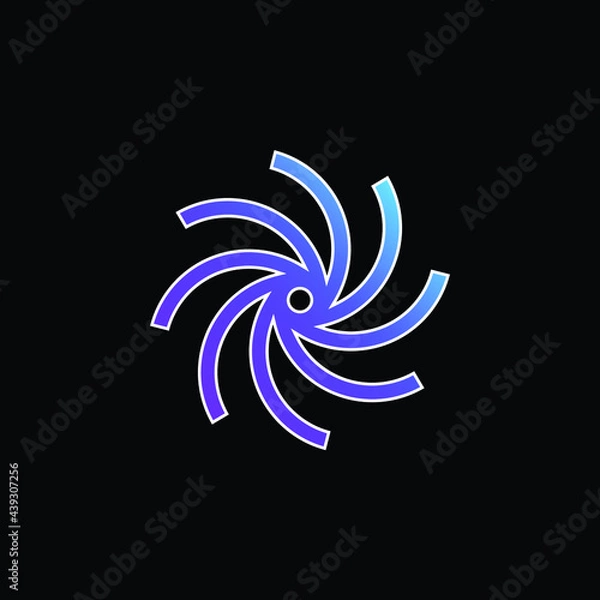 Fototapeta Blackhole blue gradient vector icon