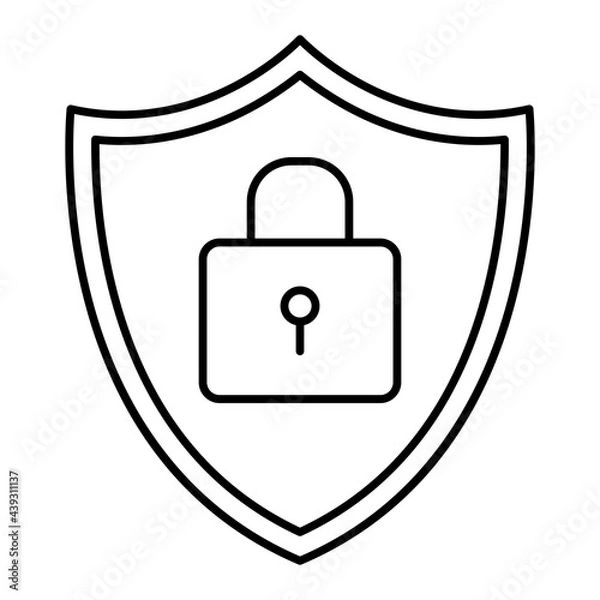 Fototapeta Vector Secruity Outline Icon Design