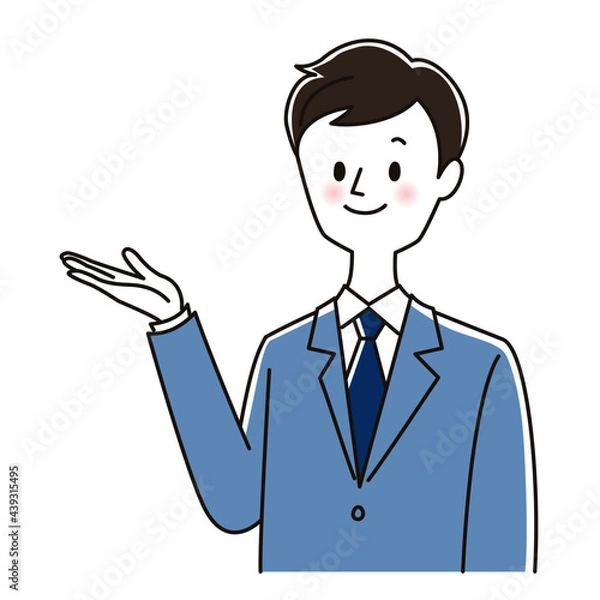 Fototapeta 案内するビジネスマン