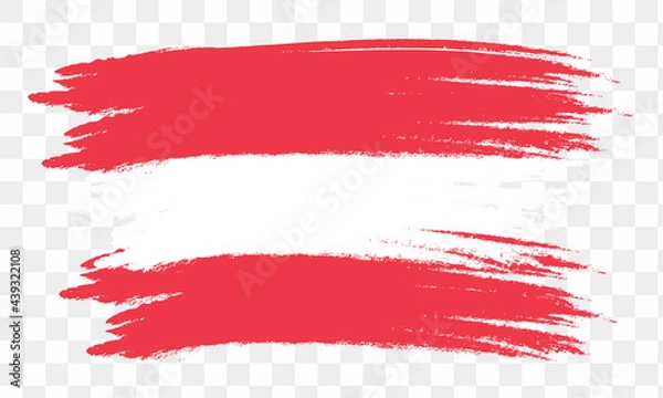 Fototapeta Abstract austria flag using brush style . vector illustration