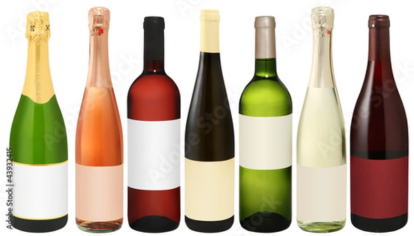 Obraz 7x wein & sekt incl. clipping path