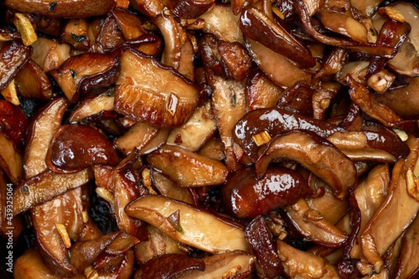 Obraz Sauteed mushrooms with garlic and herbs