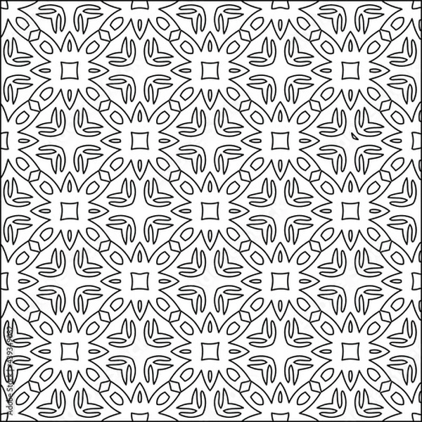 Fototapeta  vector pattern with triangular elements. Geometric ornament for wallpapers and backgrounds. Black and white pattern. 