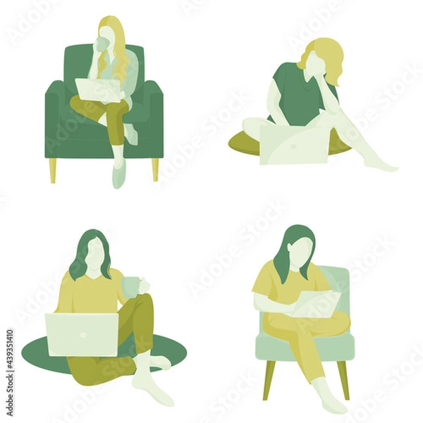 Fototapeta people icons set