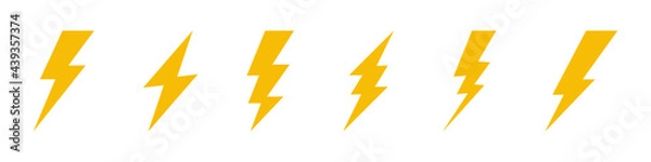 Obraz Different flash icon symbol set.