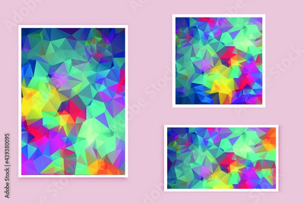 Obraz abstract textured polygonal background vector. Blurry triangle design. The pattern can be used for the background.