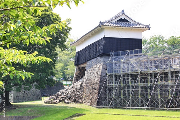 Fototapeta 熊本城（熊本地震被災後）