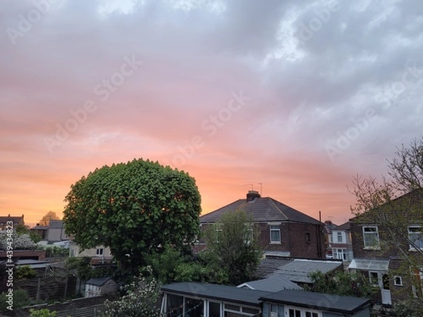 Obraz sunset in the city