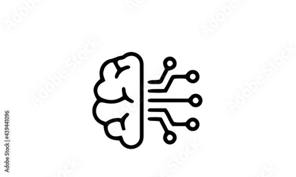 Fototapeta Artificial intelligence icon set