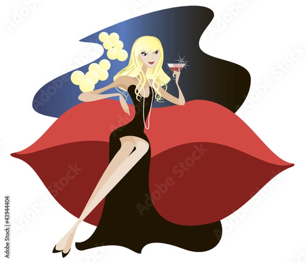 Obraz The girl at the party