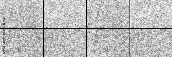 Fototapeta Panorama of Polished Granite Floor Tiles white texture and background seamless