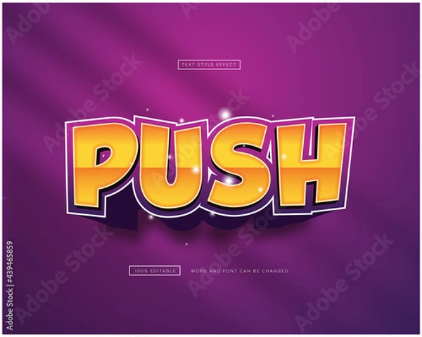 Fototapeta Push violet text effect editable premium free download
