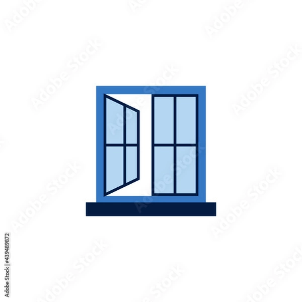 Obraz Window icon in color icon, isolated on white background 