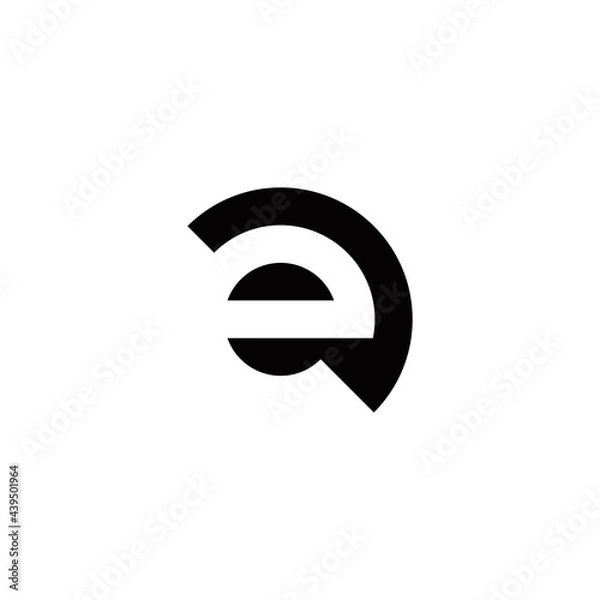 Obraz e initial logo design vector template