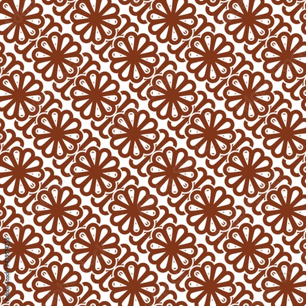 Fototapeta Pattern abstract seamless ethnic vector illustration style design for fabric curtain background carpet wallpaper clothing wrapping batik fabric tile ceramic